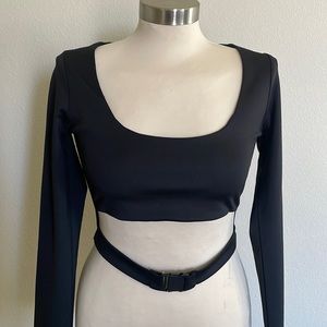 Black crop top